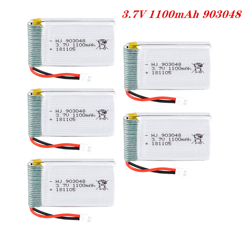 Drone Battery Lipo - 3.7v 1100mah 903048リポバッテリー充電式バッテリーsymaのX5C X5SW M68 cheerson
