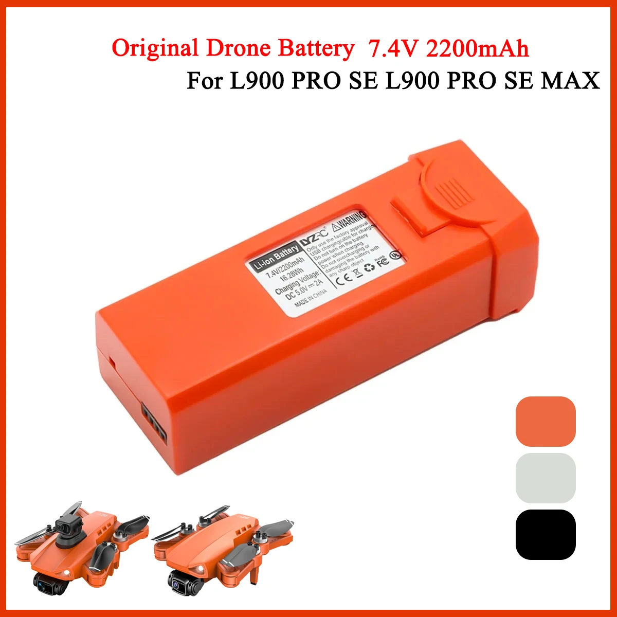Drone Battery Li-Ion - L900 Pro-ドローンバッテリー,7.4V, 2200mAh,オリジナル用アクセサリー